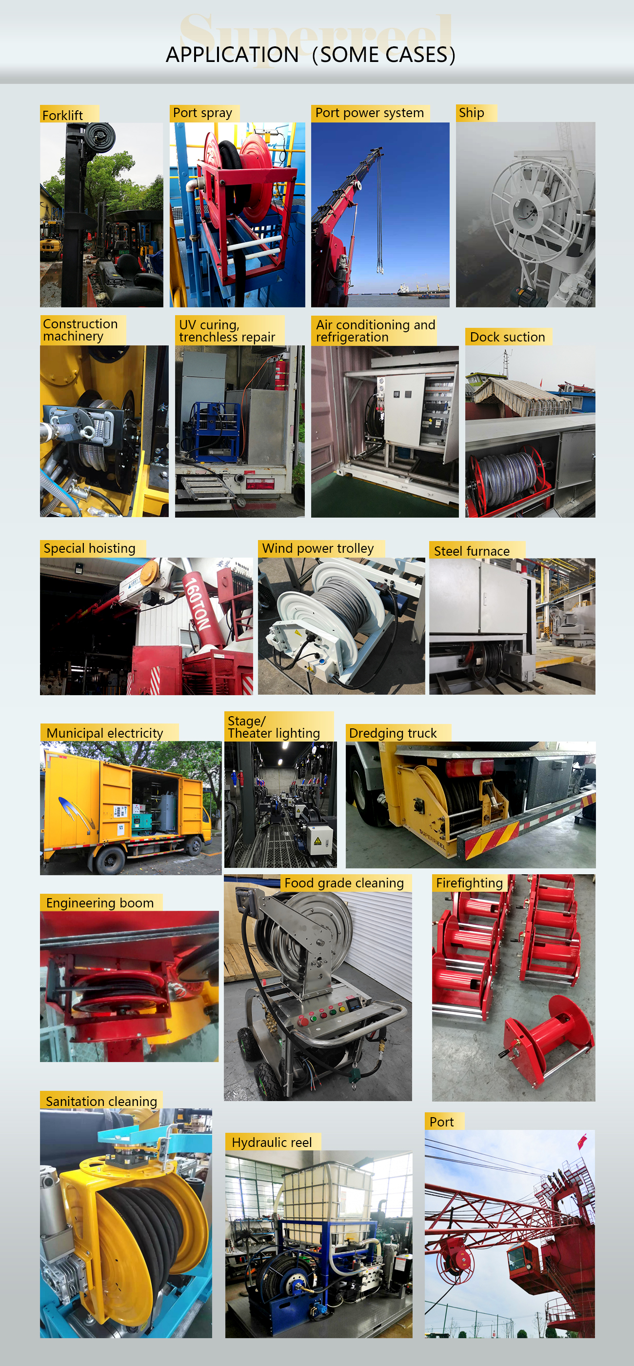 Electric cable reel application